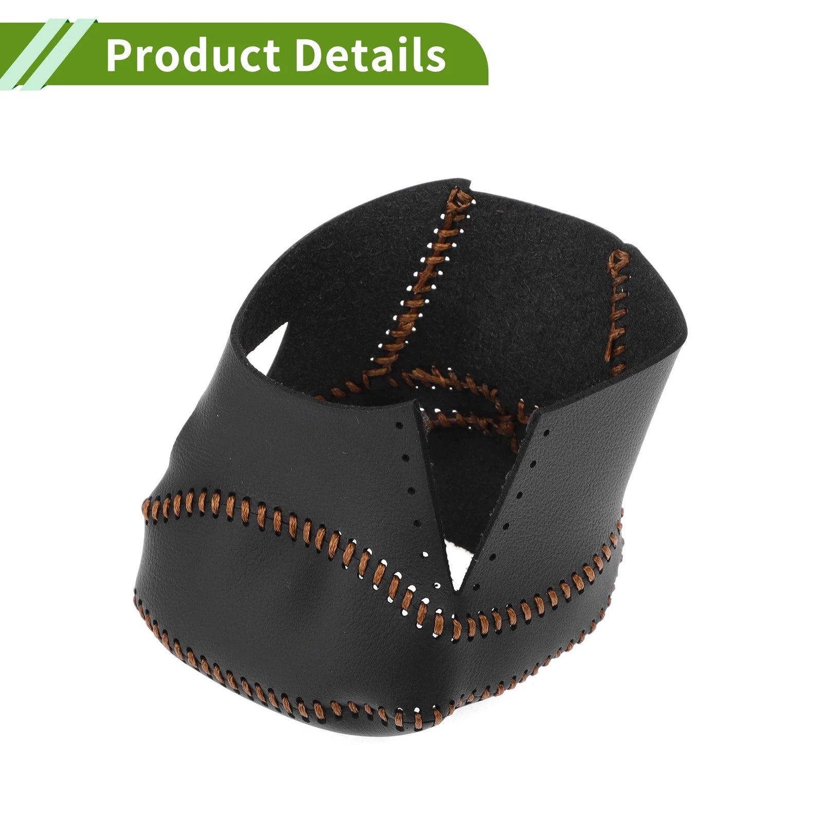 Gear Shift Knob Cover for Nissan Rogue (2021–2024) Black Brown Faux Leather