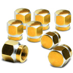 Set of 8 Aluminum Hexagonal Tire Valve Stem Caps for Universal Fit