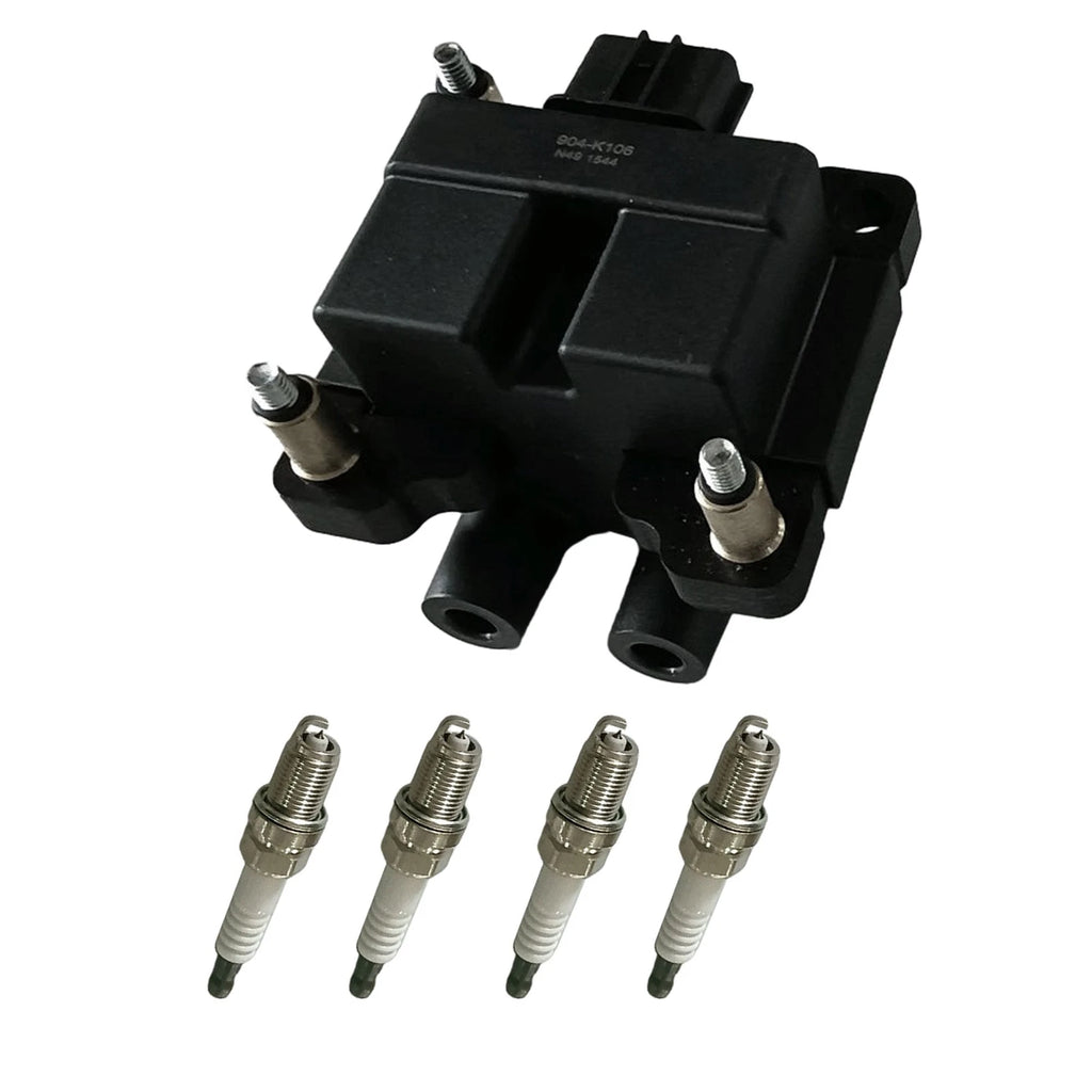 Set of 4 Iridium Spark Plugs & Ignition Coil for Subaru Impreza (2008–2011)