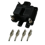 Set of 4 Iridium Spark Plugs & Ignition Coil for Subaru Impreza (2008–2011)