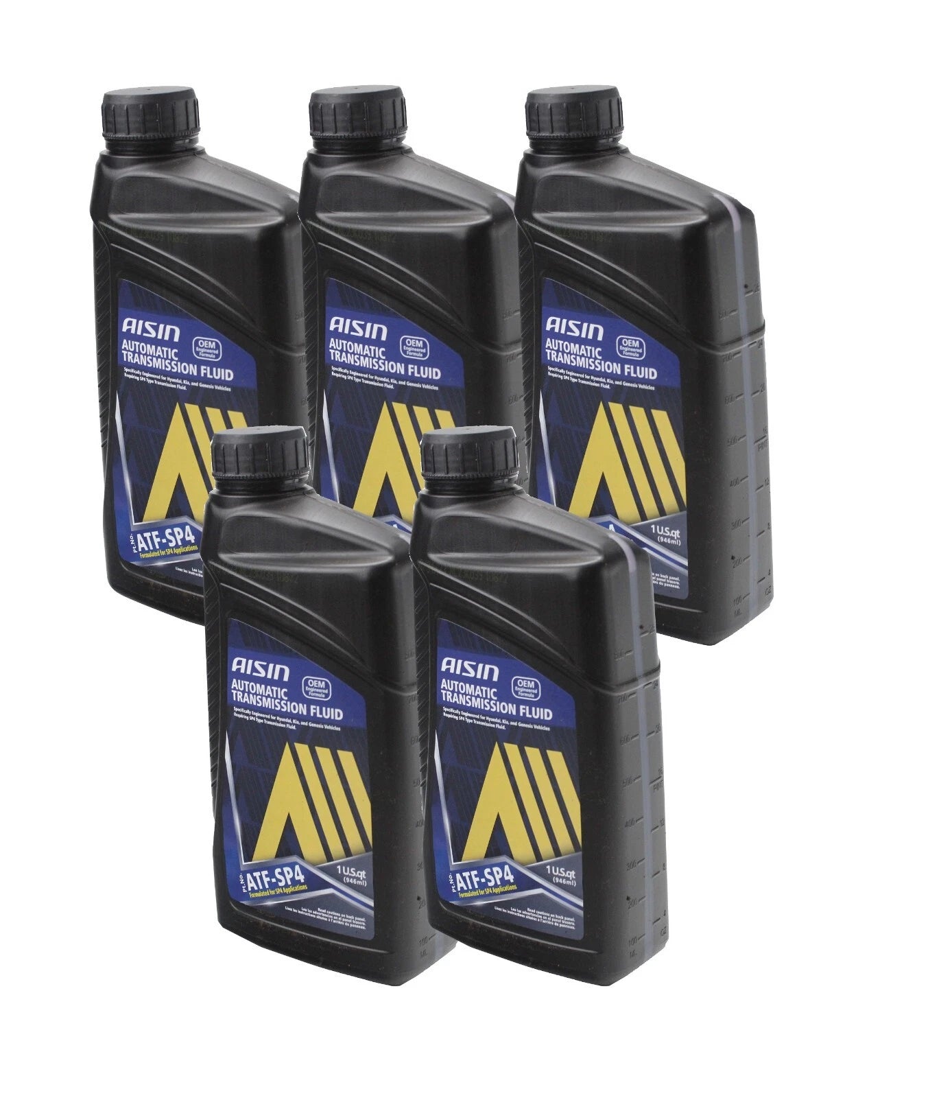 Set of 5 Aisin ATFSP4 Auto Trans Fluids for Hyundai Accent Elantra Kia Forte