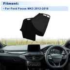 Dash Cover for Ford Focus MK3 (2012–2018) Without HUD, Polyester, Black