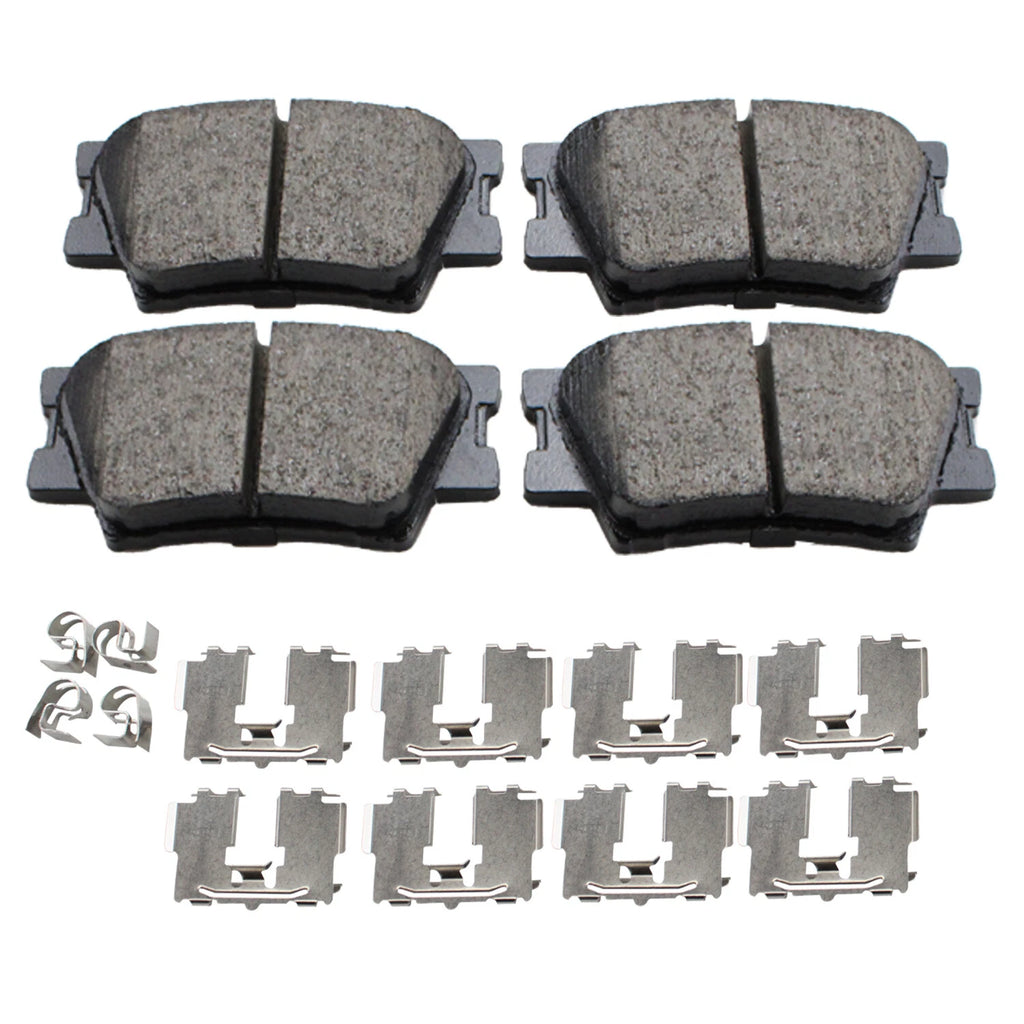 Set of 4 Akebono Rear Brake Pads ACT1212A for Lexus ES350 Pontiac Vibe Toyota Avalon (2007–2019)