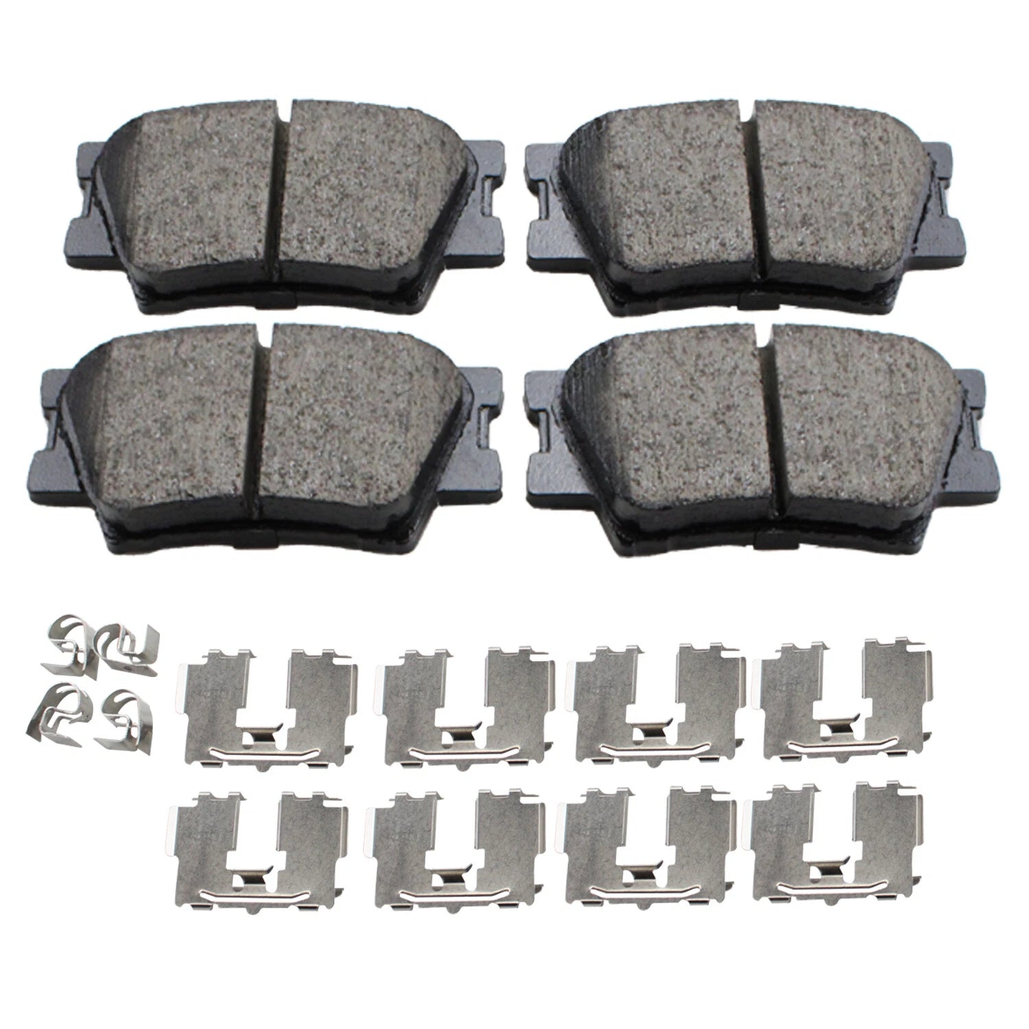 Set of 4 Akebono Rear Brake Pads ACT1212A for Lexus ES350 Pontiac Vibe Toyota Avalon (2007–2019)