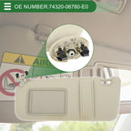 Left Driver Side Sun Visor No. 74320-06780-E0 for Toyota Camry (2007–2011)