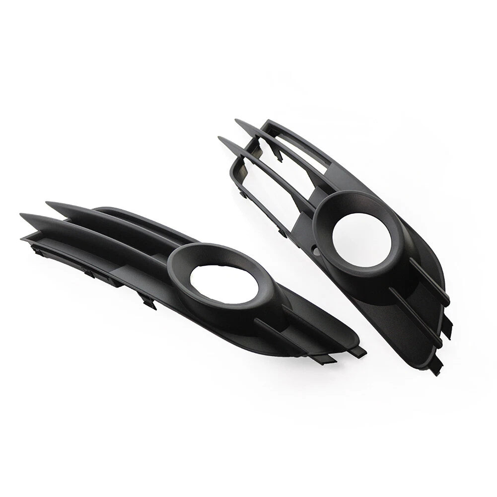 1 Pair Fog Light Grille for Audi A6 C7 (2012–2015) - Black ABS