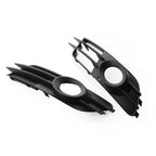1 Pair Fog Light Grille for Audi A6 C7 (2012–2015) - Black ABS
