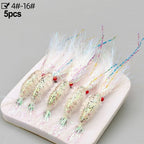 5pcs Fly Fishing Shrimp Lure Bait Hook for Seabass and Trout