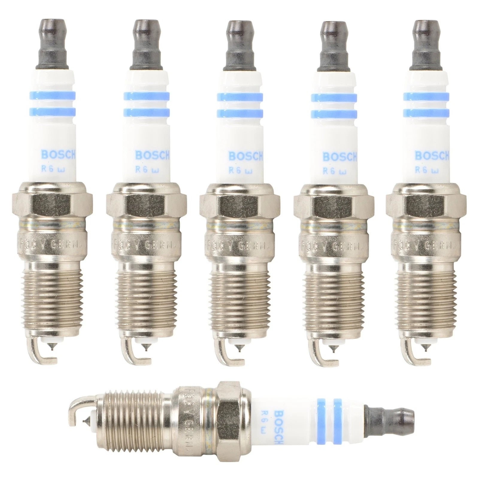 Set of 6 Spark Plugs Bosch Double Platinum 8103 for Cadillac Ford Mazda Pontiac