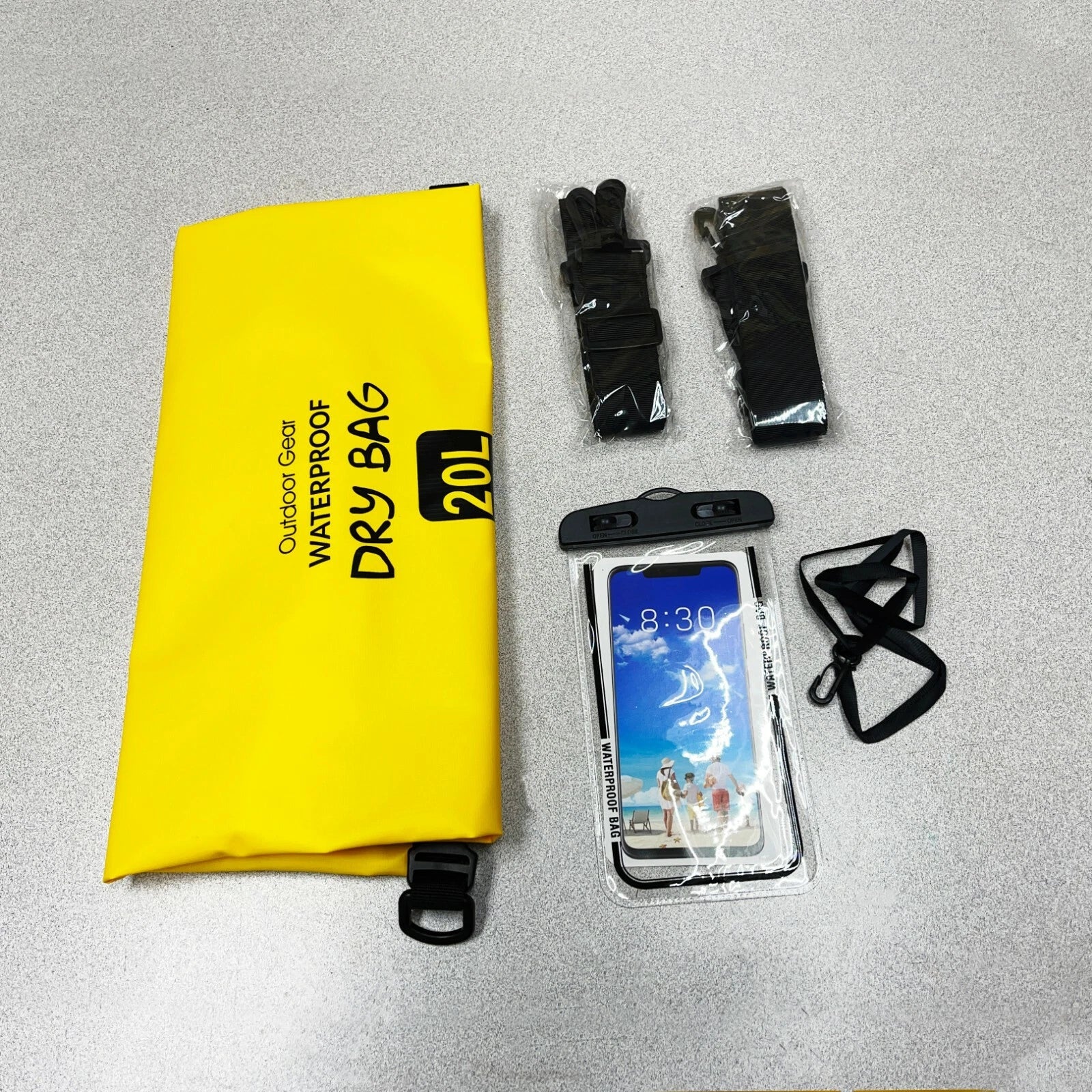 Waterproof Dry Bag Backpack for Rafting Boating (Free Phone Case Included)