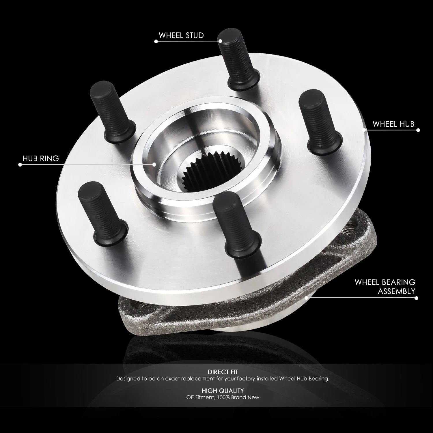 Front Wheel Bearing & Hub Assembly for Jeep Comanche Grand Cherokee Wrangler (1989–1999)