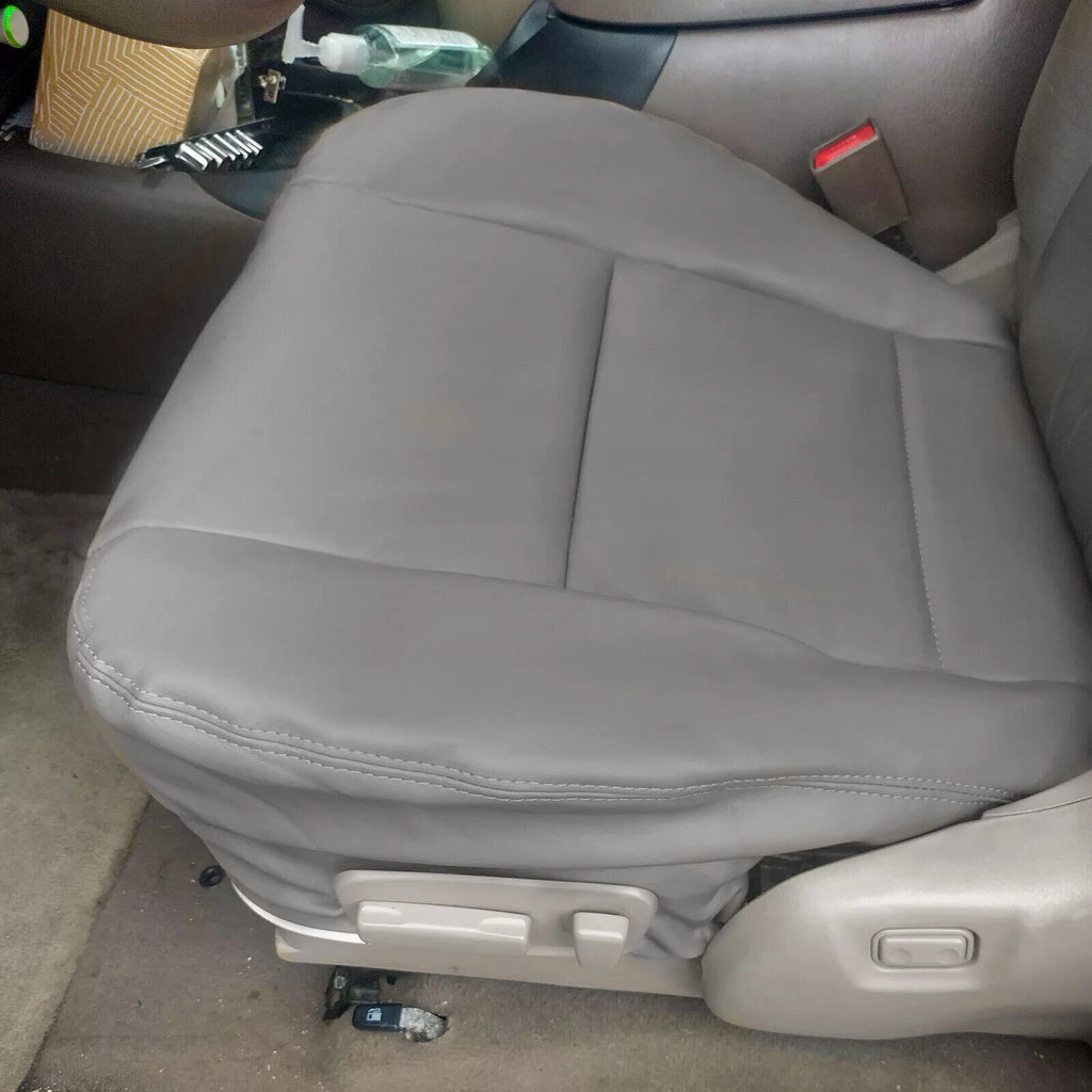 Driver Bottom Seat Cover for Toyota Sequoia Limited SR5 (2000–2004) Gray Leather