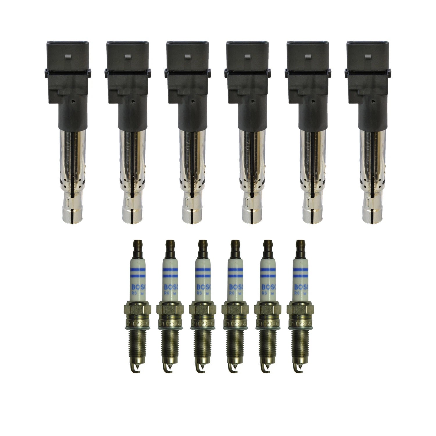 Set of 6 Ignition Coils & 6 Spark Plugs for Audi A3 Quattro TT 3.2 V6 (2006–2013)