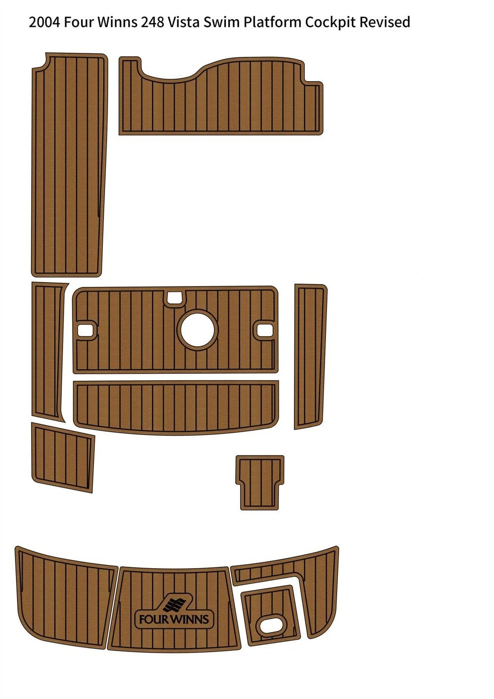 EVA Teak Deck Flooring Mat for Four Winns 248 Vista (2004)