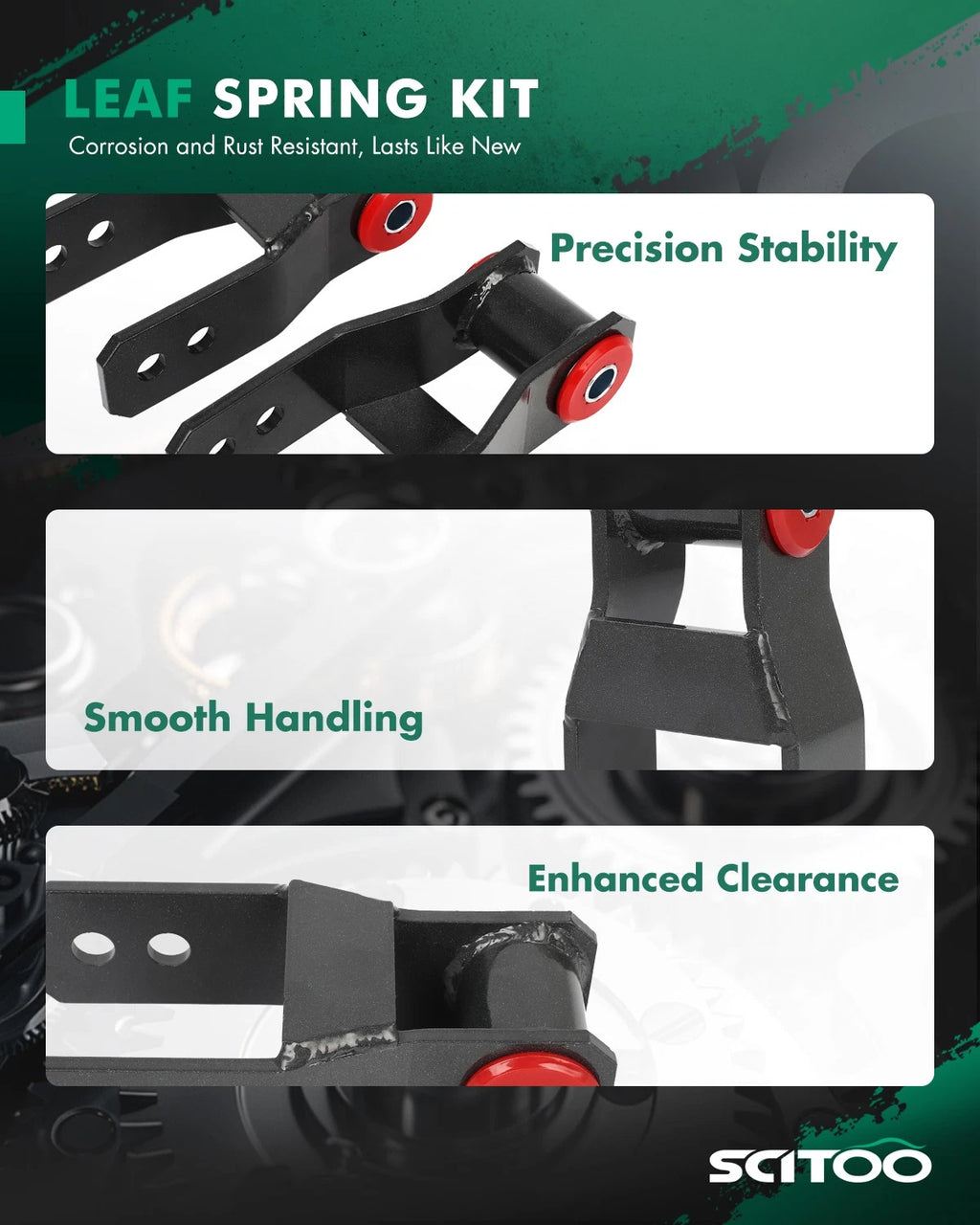 Adjustable Shackle Kit for Jeep Cherokee XJ (1984–2001) 1-2" Leveling