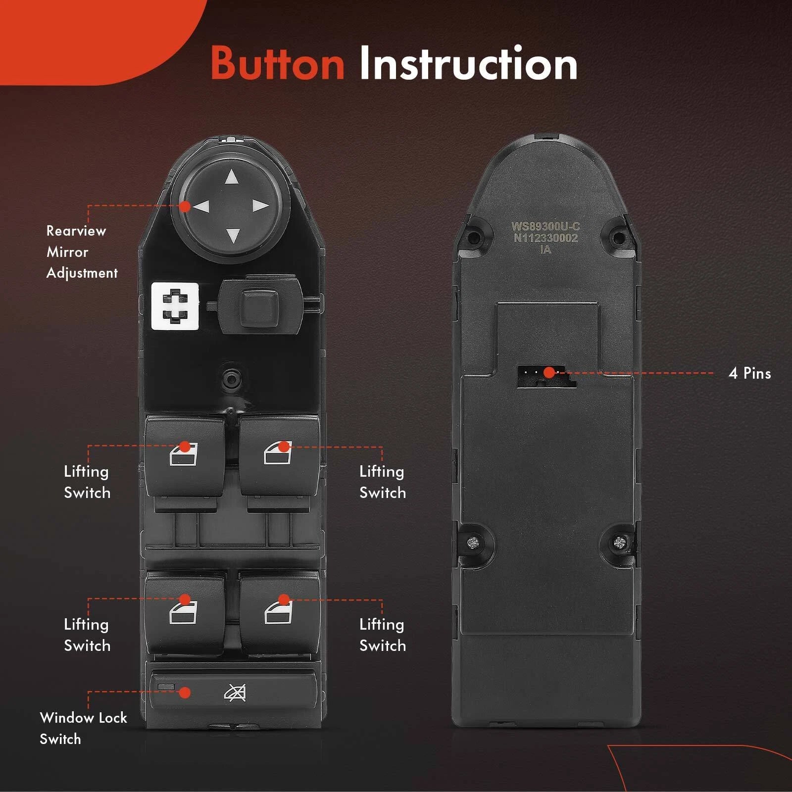 Power Window Switch for BMW X3 (2004-2010) with Memory Seats