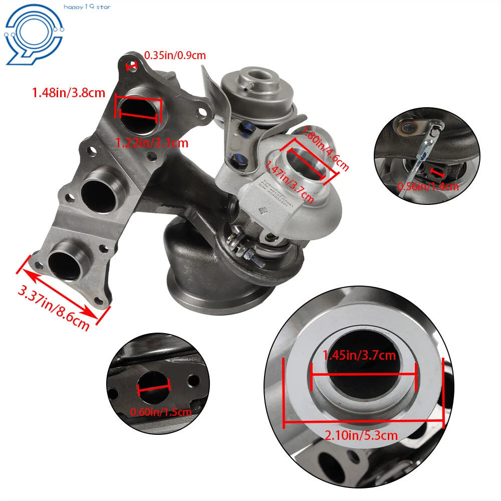 Set of 2 Turbochargers for BMW 335i 335xi 335is (2007–2013)