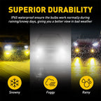 2X H11 H8 H9 LED Fog Light Bulbs Dual Color 6K White + 3K Yellow