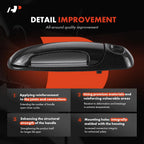 2X Front Exterior Door Handle for Dodge Dakota (2011) Ram 1500 (2003–2008)