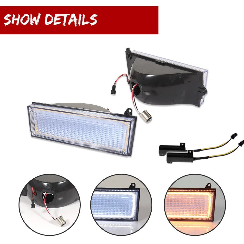 Clear LED Front Bumper Signal Light for Jeep Cherokee, Comanche (1984–1996)