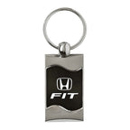 Black Rectangular Wave Keychain - Officially Licensed for Honda Fit