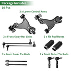 10pcs Control Arm Front Suspension Kit for Chevrolet Traverse (2009–2017)