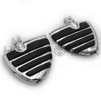Chrome Wing Mini Floorboards w/ Adapters for Harley FXBB FXBR FXBRS (2018–Later)