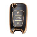 Car Key Case for Hyundai i10 i20 i30 i35 i40 ix20 ix25 ix30 ix35 ix55 (3 Buttons)