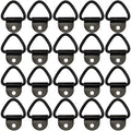 Set of 20 D Ring 1/4" Steel Tie Down for Truck Trailer Motorcycle ATV