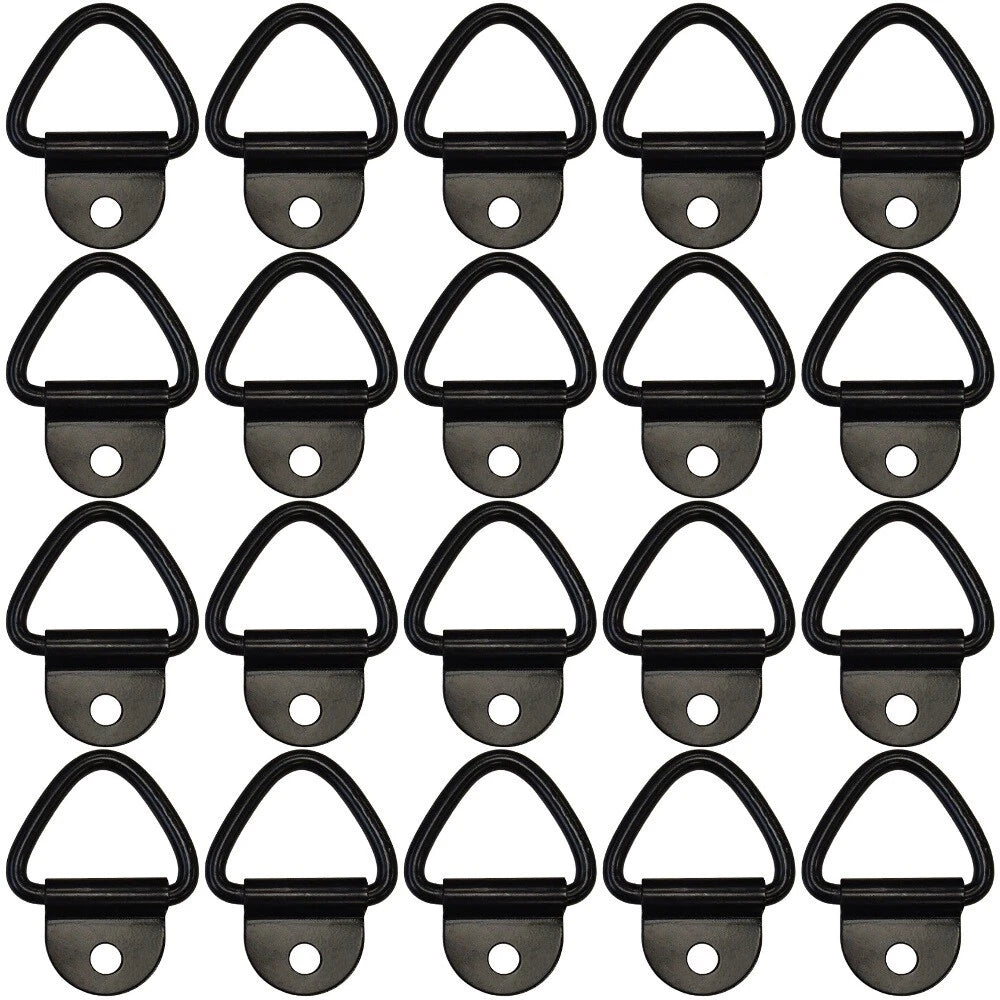 Set of 20 D Ring 1/4" Steel Tie Down for Truck Trailer Motorcycle ATV