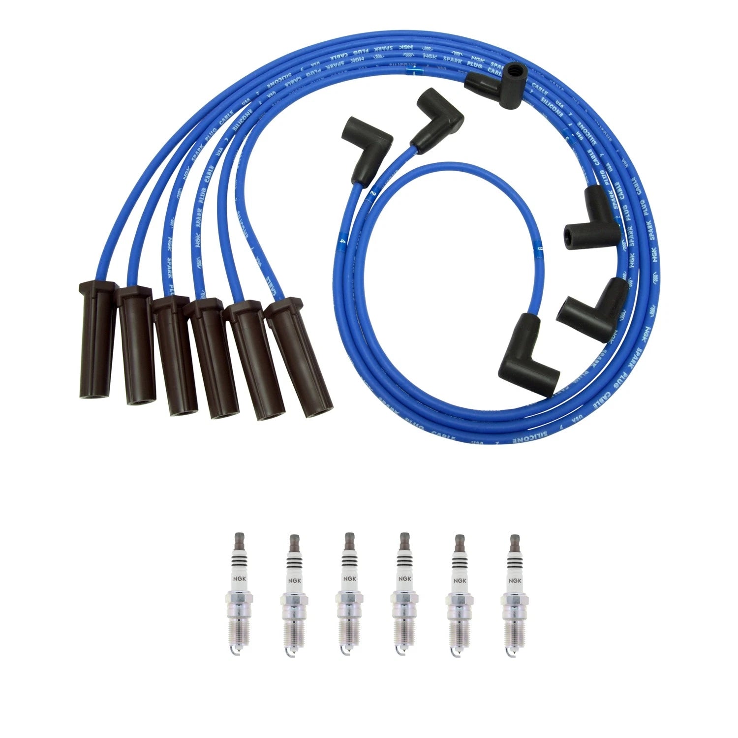 Set of 6 NGK Iridium IX Spark Plugs & Wire Set for Allure Impala Lumina Regal (V6 OHV)