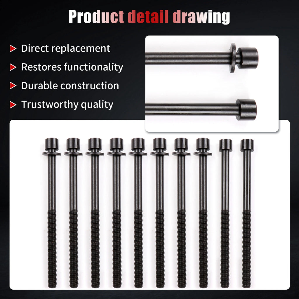 Head Bolts Set for Jeep Compass Cherokee Dodge Avenger (2007-2017)
