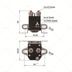 Starter Solenoid 3 Terminal 12V for Universal Lawn Mower