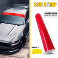 Front Sun Visor Vinyl Decal Strip for Universal Vehicles (60"x10") Red