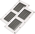 4X Stainless Steel Louvered Vent Grill Cover 4.5" X 9" for Automotive