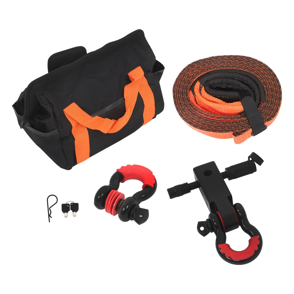 3" x 20' Recovery Tow Strap Kit for Trucks (Universal)