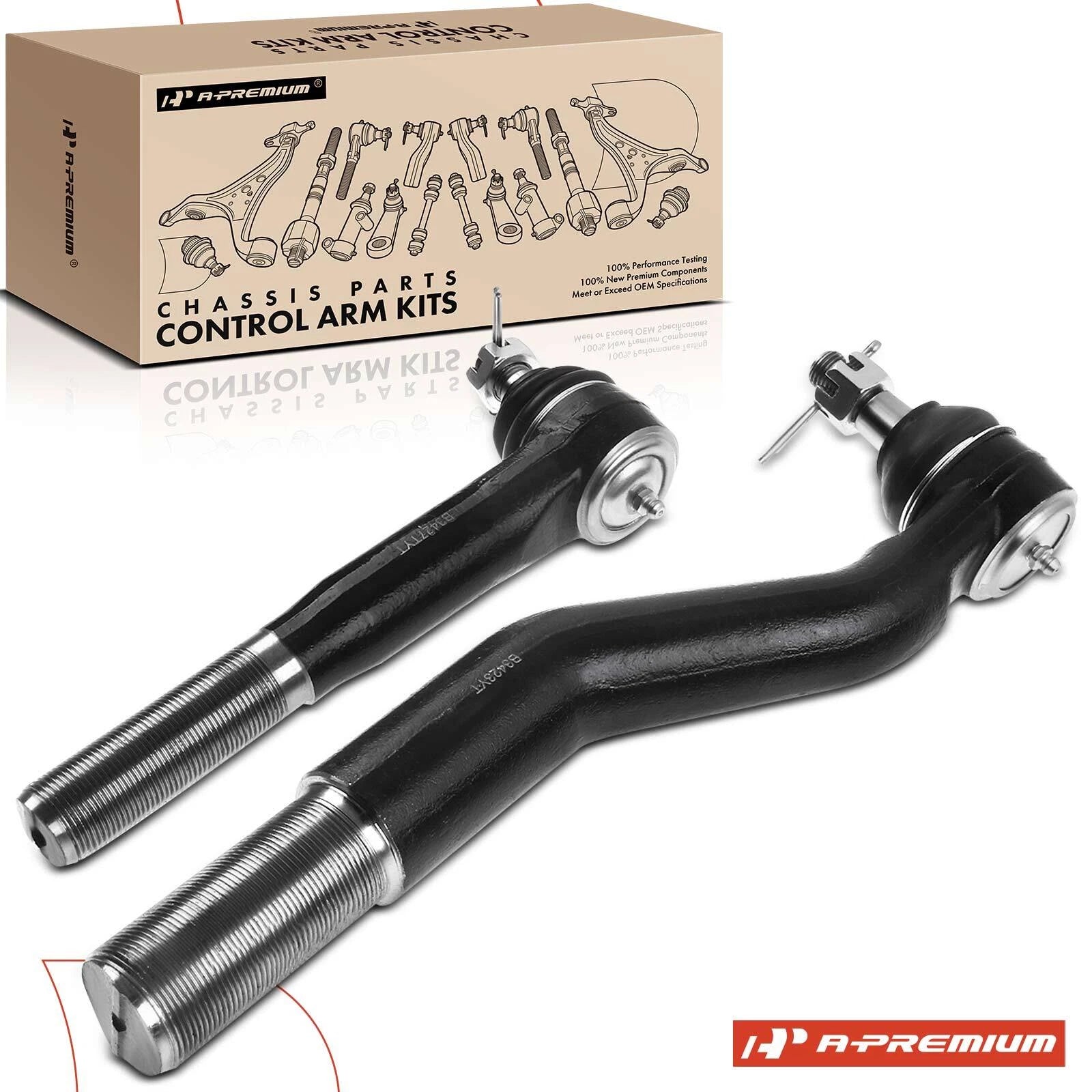 2X Outer & Inner Tie Rod Ends for Ford F-250 Super Duty (1999–2004)