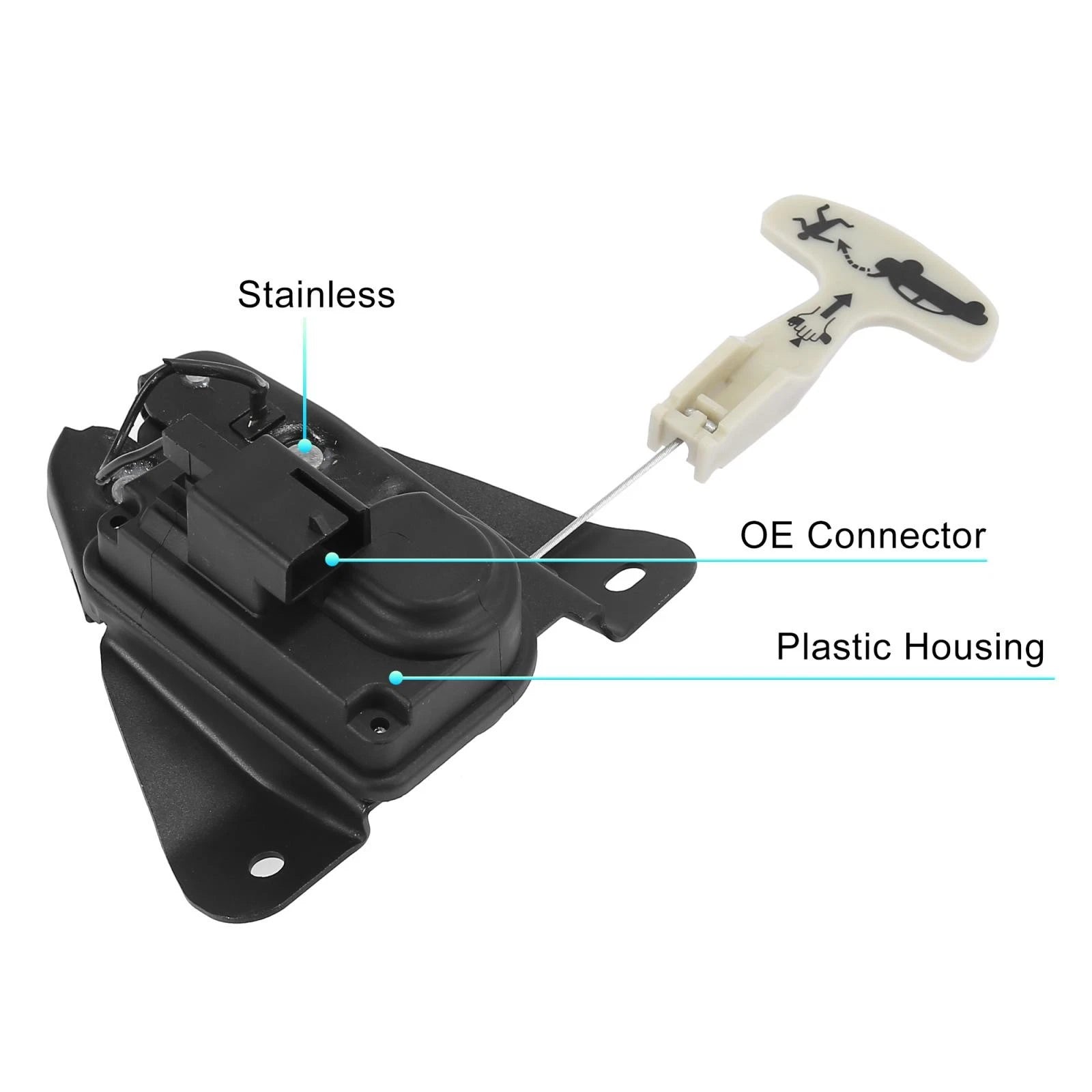 Rear Tailgate Lock Trunk Latch Actuator for Dodge Chrysler (931-714, 5056244AA)