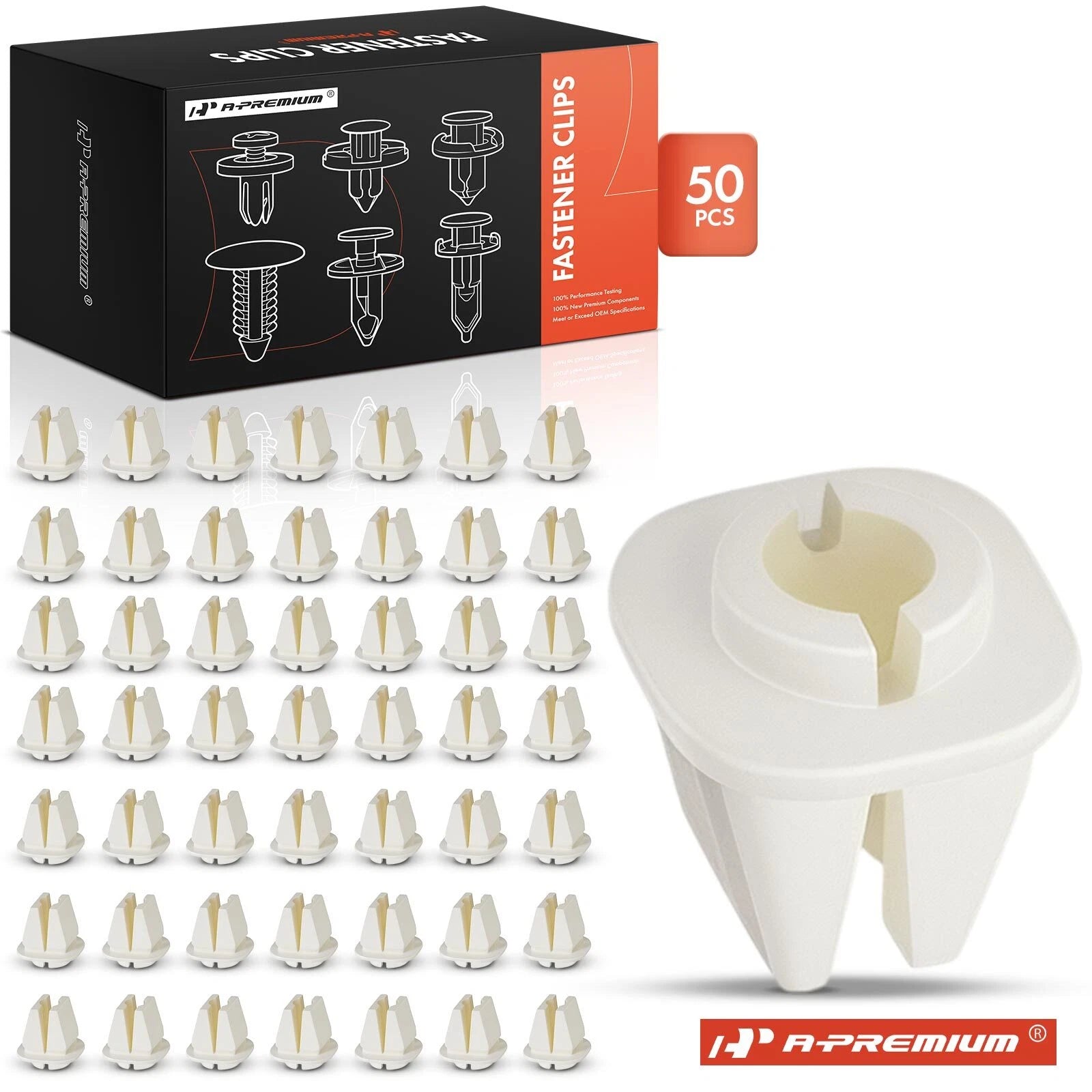 50x Nylon Bumper Cover Nut Retainer Clips for Hyundai 