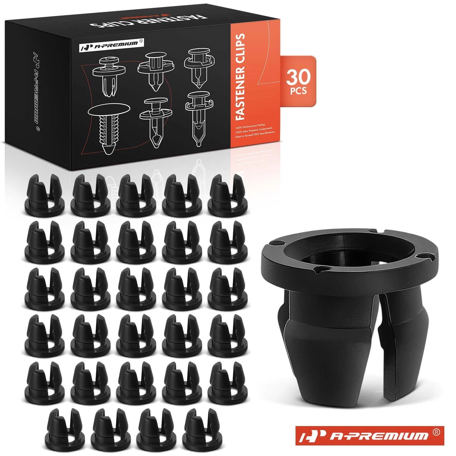 30Pcs 10mm Nylon Grille & Side Marker Light Grommet Clips for Nissan