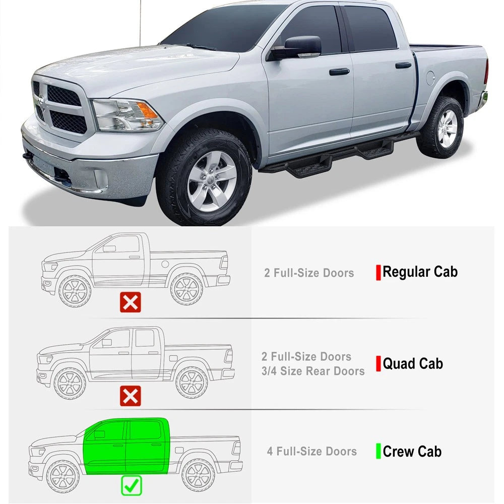 Drop Down Steps for Ram Crew Cab 2009-2018 5.5ft Bed