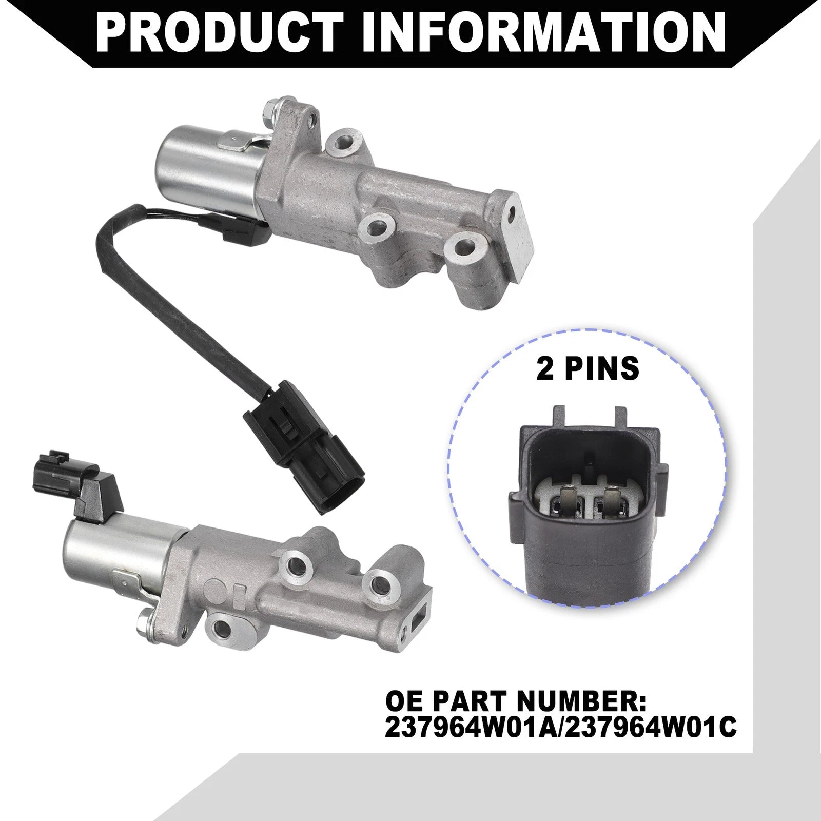 2X Variable Valve Timing VVT Solenoid for Infiniti QX4 (2001–2003) No. 237964W01A