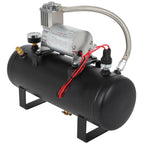 Train Horn 12V Kit with 1.5 Gal Air Tank and 150 Psi Compressor