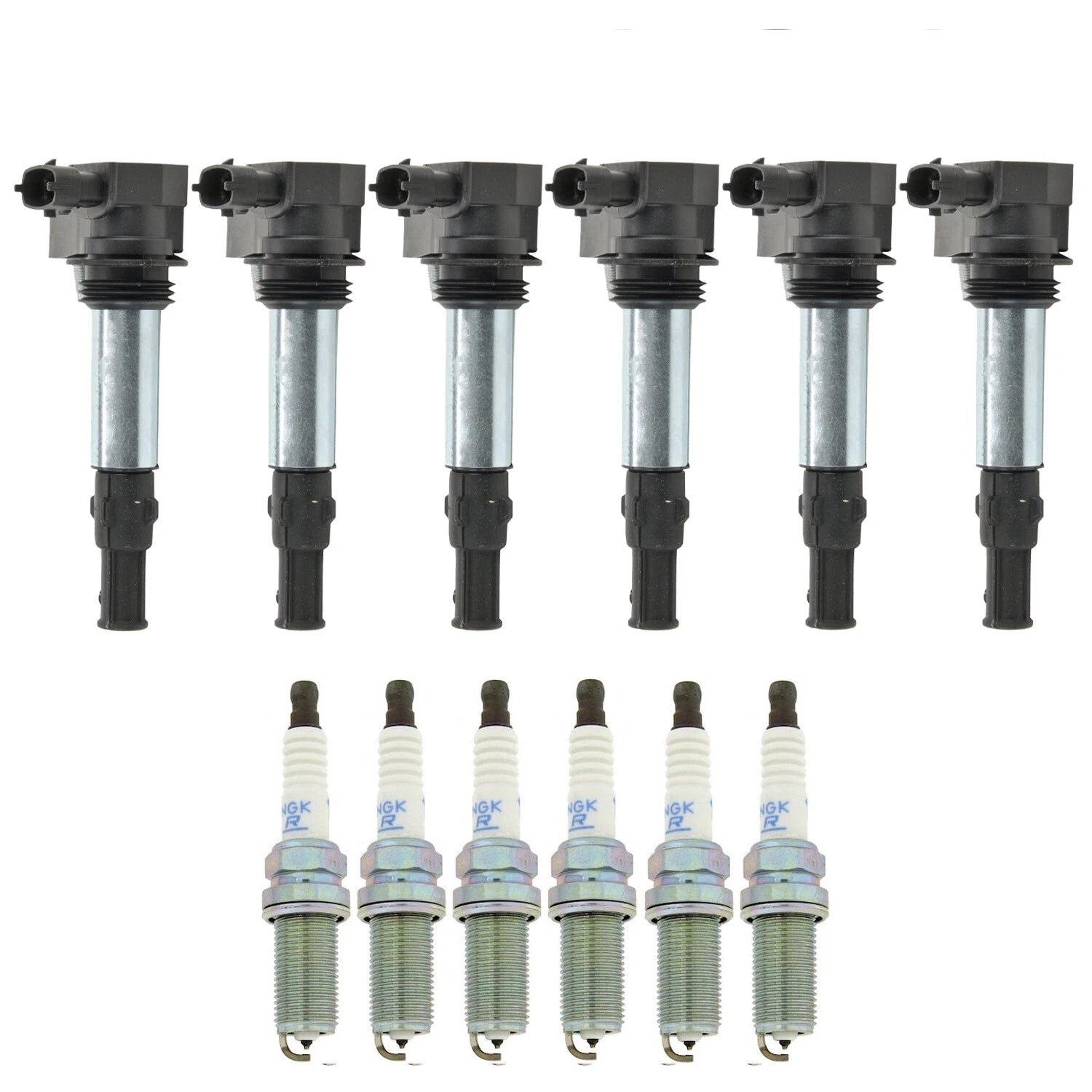 Set of 6 Ignition Coils & NGK Laser Platinum Spark Plugs for Allure CTS 9-3 V6