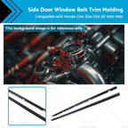 2Pcs Door Window Belt Molding for Honda Civic EG4 EG6 (1992–1995)