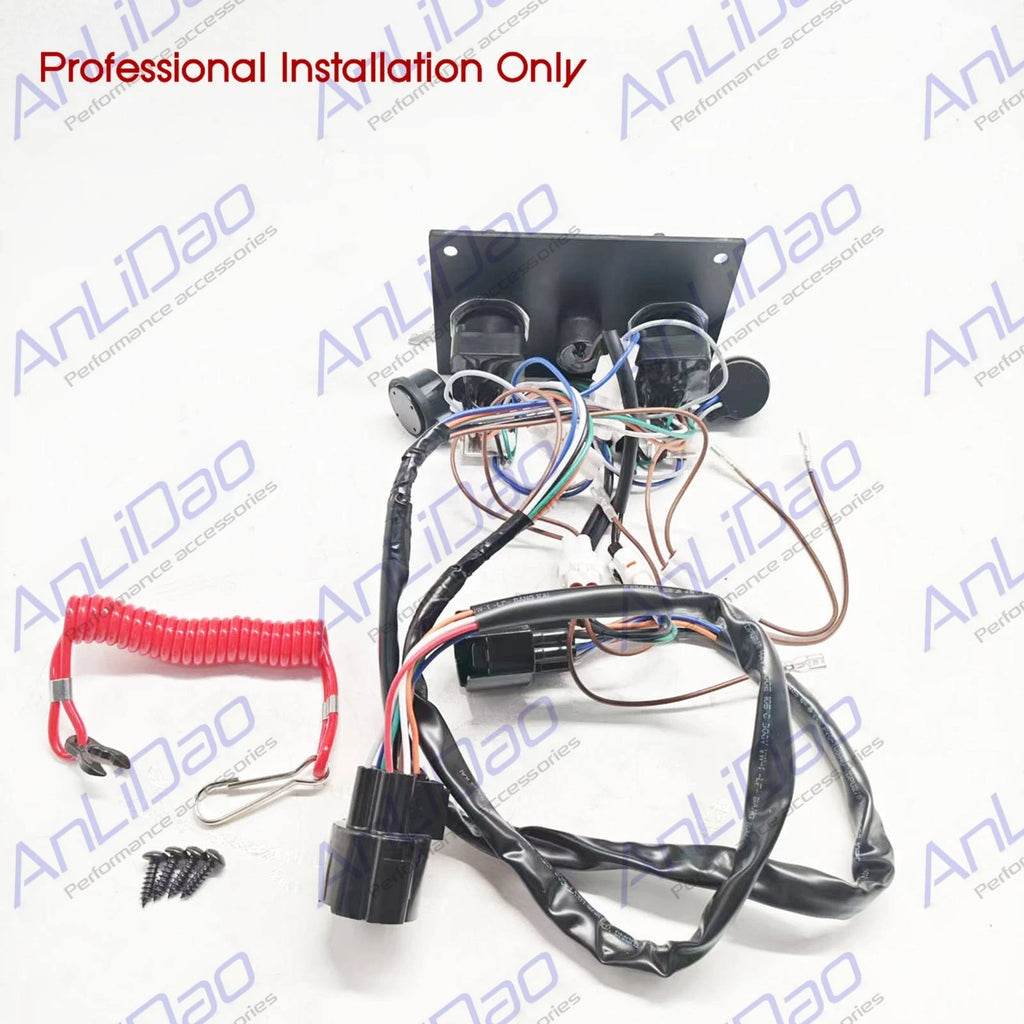 Dual Ignition Key Switch Panel Assembly for Suzuki Outboard (37100-96J14)