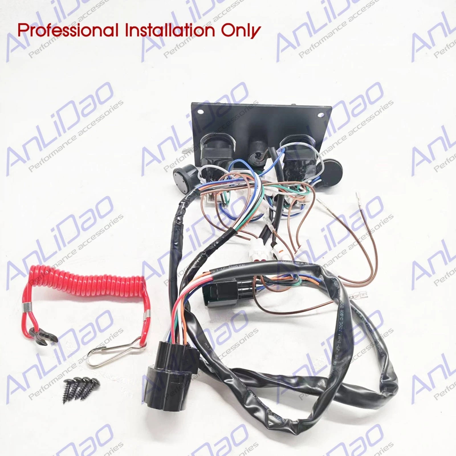Dual Ignition Key Switch Panel Assembly for Suzuki Outboard (37100-96J14)