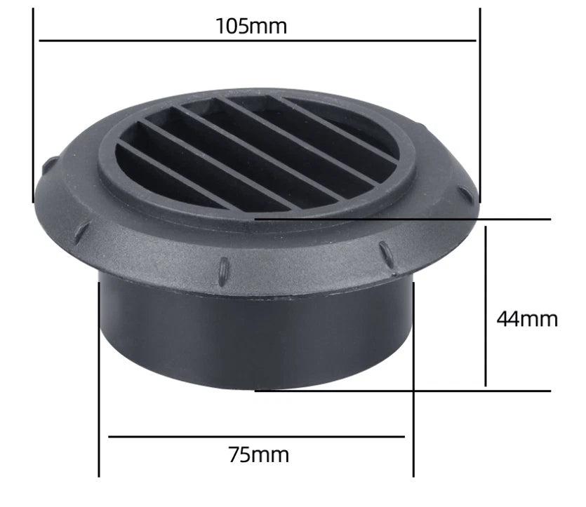 75mm Diesel Heater Ducting Connector Kit with 3 Vent Outlets for RV Camper Boat