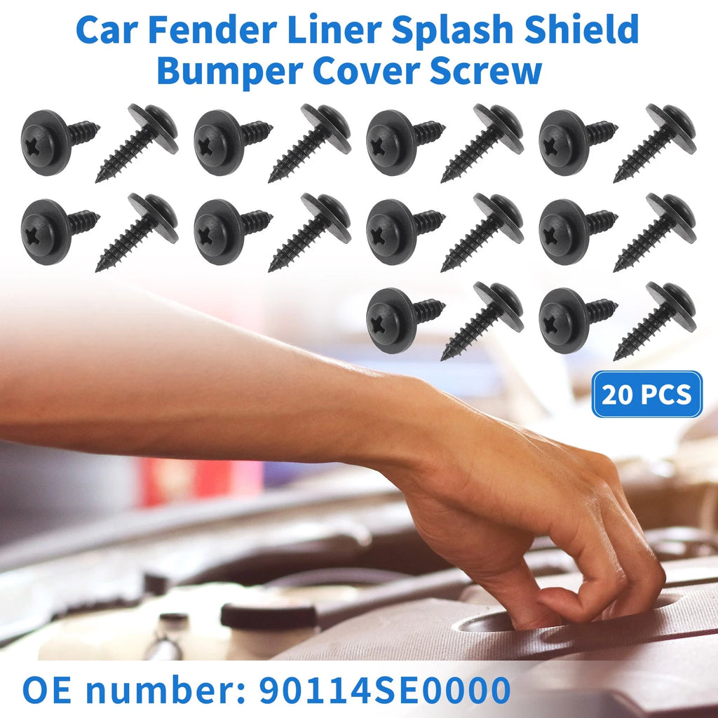 20 Pcs Fender Liner Splash Shield Bumper Cover Screw for Honda Accord (2006–2007)