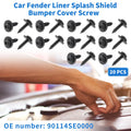 20 Pcs Fender Liner Splash Shield Bumper Cover Screw for Honda Accord (2006–2007)